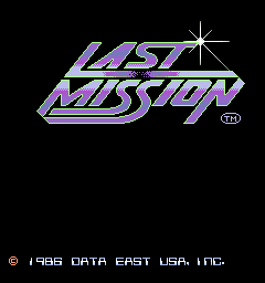 Last Mission (US revision 6) Title Screen